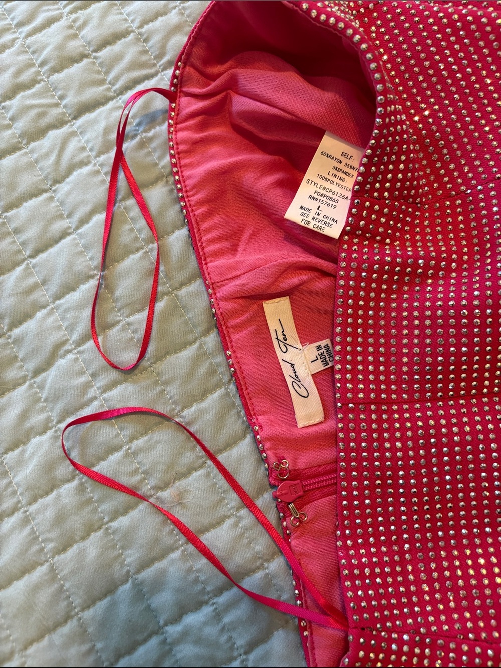 Sequin High-Waist Shorts in Hot Pink - Picture 3 of 7